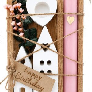 Candle Gift Set for Birthday Women or Girlfriend | Gift | Light Houses Candle Decoration with Dried Flowers