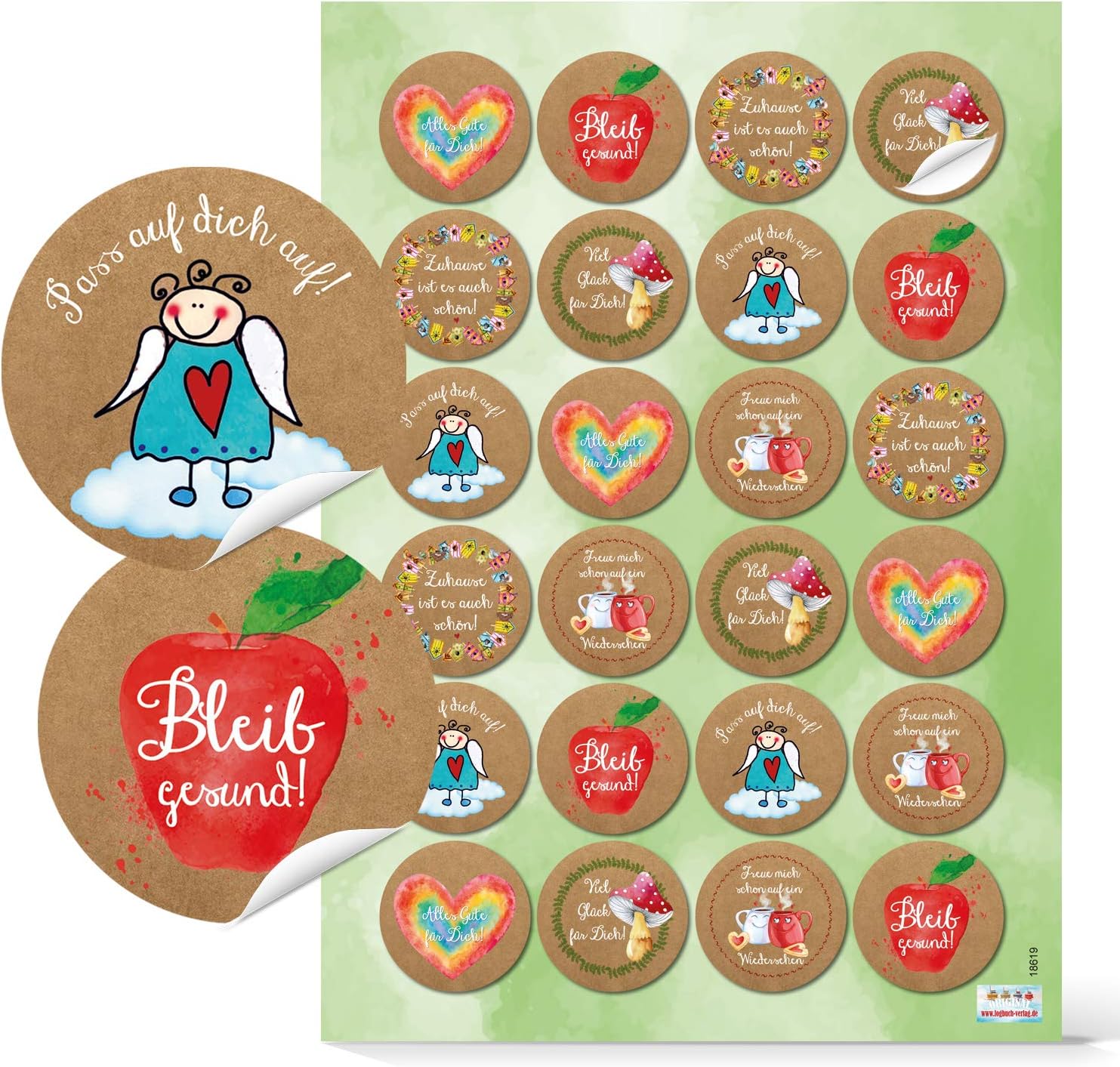 96 Heart Stickers - Mother's Day Gift | Sticker Heart Wedding Crafts – Bild 2