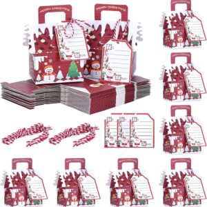 HSEAMALL Pack of 30 Christmas Gift Box Small Paper Bags Gift Bags Children's Birthday Gift Boxes Candy Box Wedding for Christmas Advent Calendar for Filling