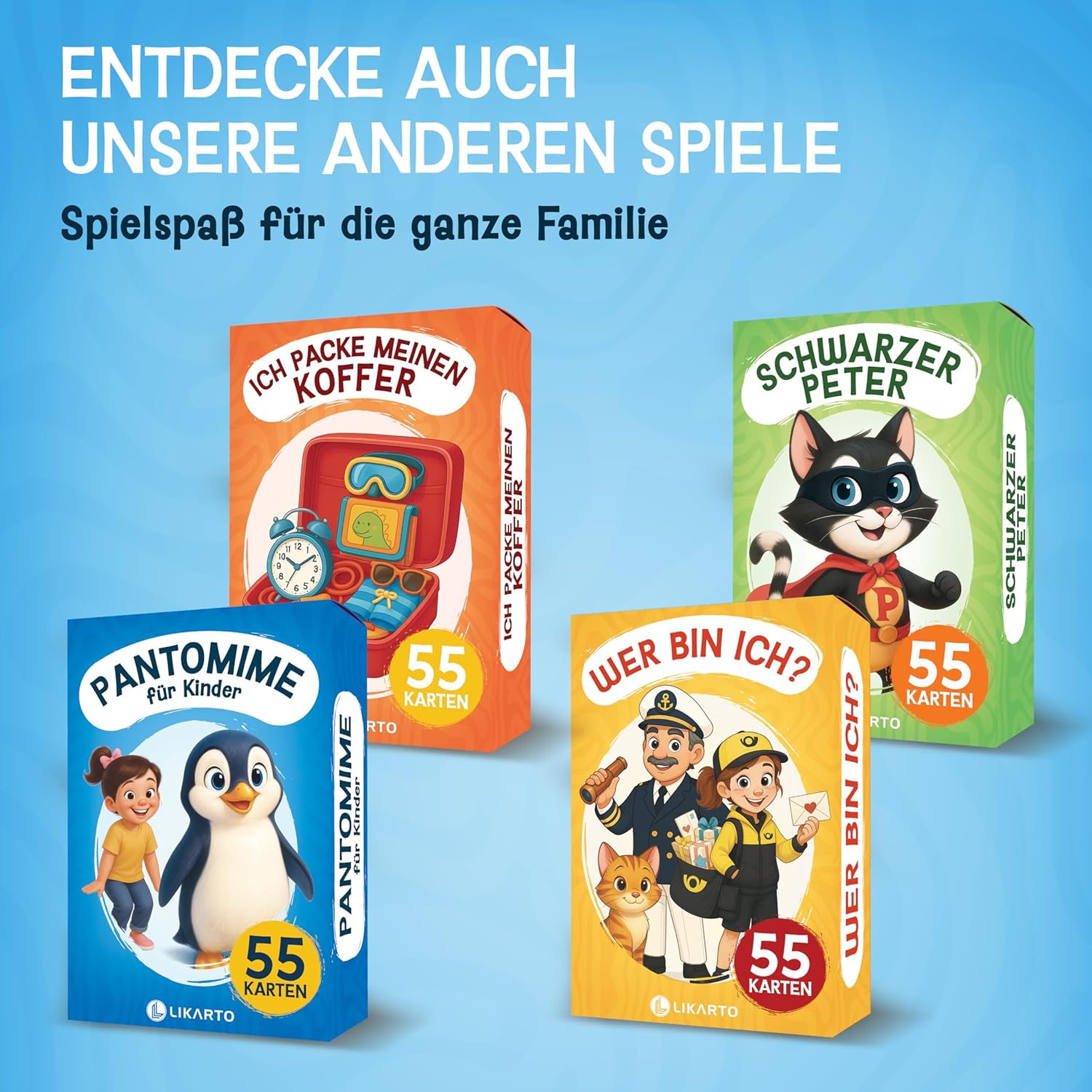 LIKARTO Pantomime Game for Children, Fun Family Guessing Game, for Outdoors and Indoors, Gift Idea for Girls and Boys, for Ages 4, 5, 6, 7, 8, 9 Years Old (English Language Not Guaranteed) – Bild 7