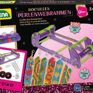 Lena 42722 Rocailles Bead Weaving Frame Children's Craft Set from 8 Years – Creative Glass Beads Bracelets Make Yourself Very Easy, Weaving Beads for Children