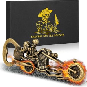 LKKCHER Cool Motorcycle Skeleton Knight Gift, Beer Bottle Opener, Personalised Gifts for Men, Advent Calendar Filling Men, Christmas Gifts, Birthday Gift, Gadgets for Men