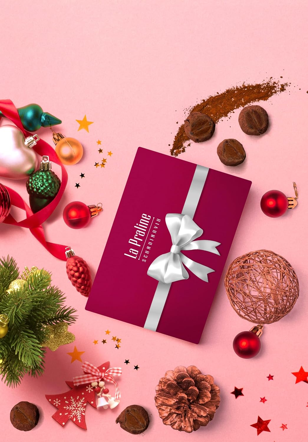 La Praline Chocolate Truffles Gift Box Filled with Fancy Truffle Confectionery with Cocoa Powder, 200 g Truffle Chocolates from Sweden with Elegant Packaging to Give as a Gift – Bild 6