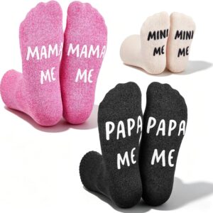 Jadive 3 Family Socks Expectant Parents Gift Mum Dad Baby for Birth Newborn New Pregnant Women