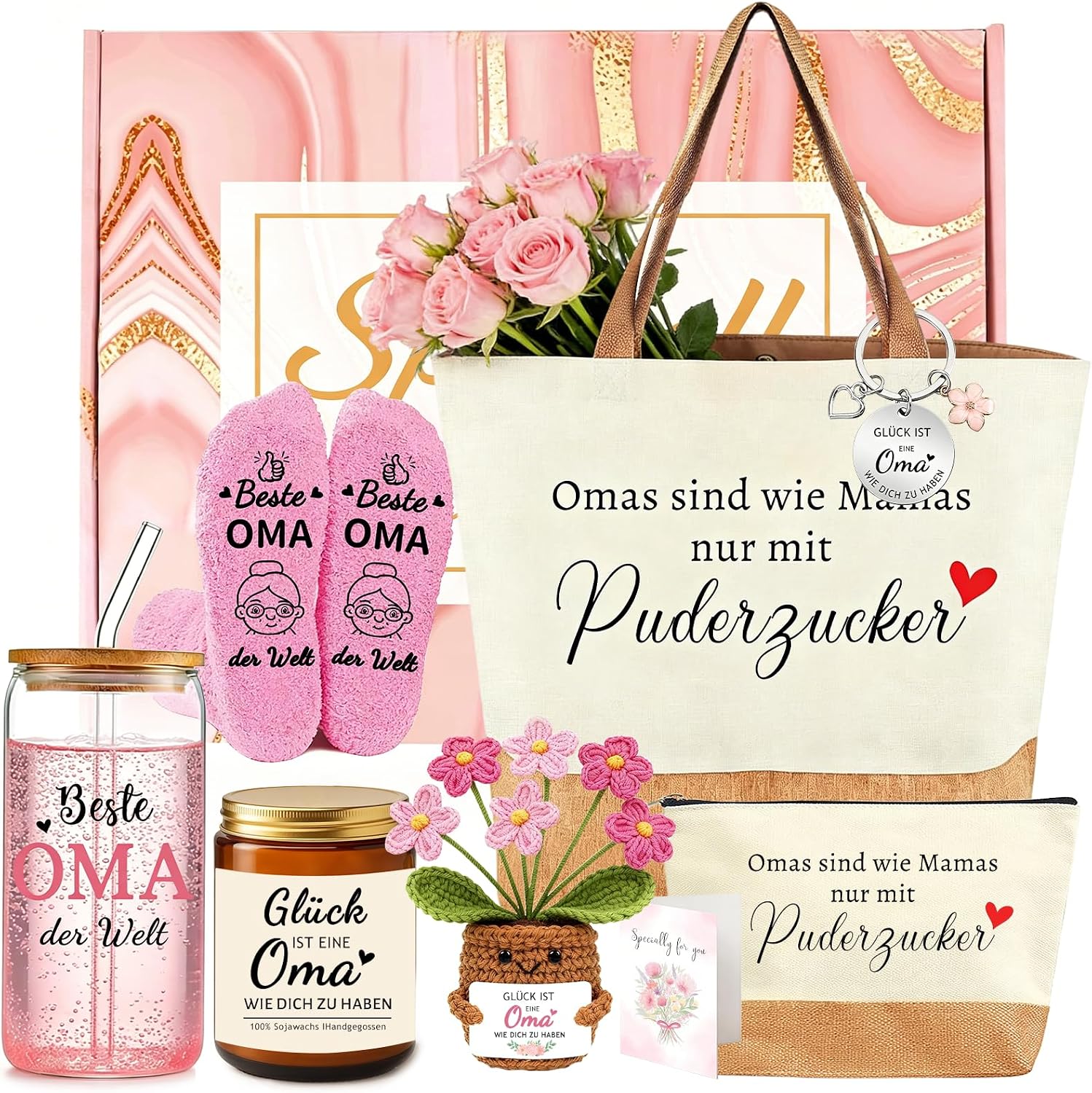 Grandma Gift, Best Grandma Gifts, Gifts for Grandmas from Grandson, Grandma Gift for Birthday, Mother's Day, Grandparents' Day, Christmas, New Year, Thank You, Easter, Encouragement Gift Set