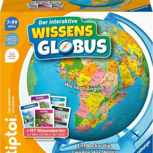 Ravensburger tiptoi Spiel 00107 – The Interactive Knowledge Globe – Learning Globe for Children from 7 Years, Toy for Boys and Girls, for 1-4 Players