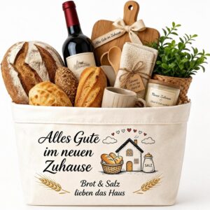 Bread Bag Housewarming Gift for Home & Home, New Housewarming Gift, Traditional Bread and Salt Lucky Gift for Housewarming