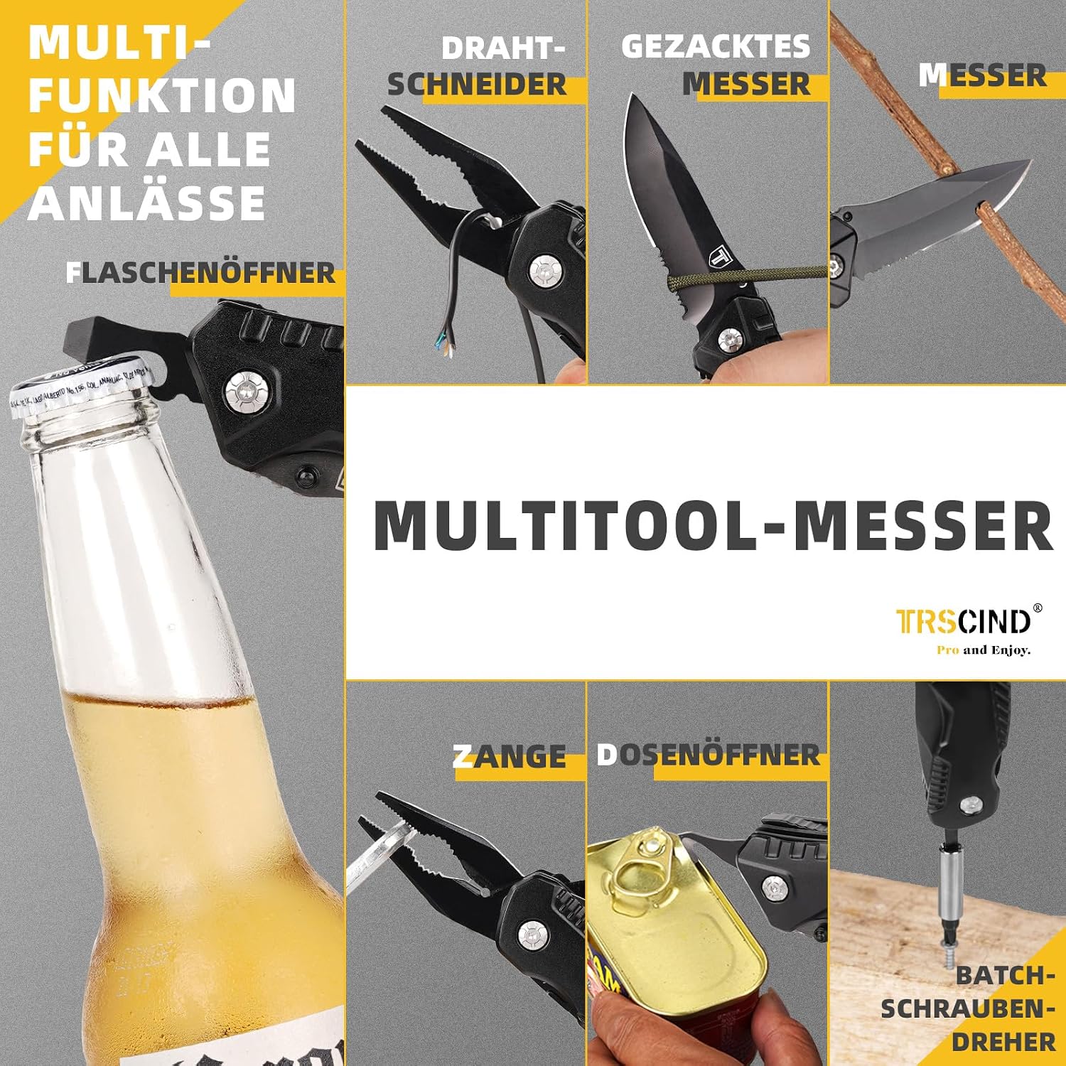Multitool Pocket Knife Anniversary Gifts Christmas for Men 21 in 1 – Bild 4