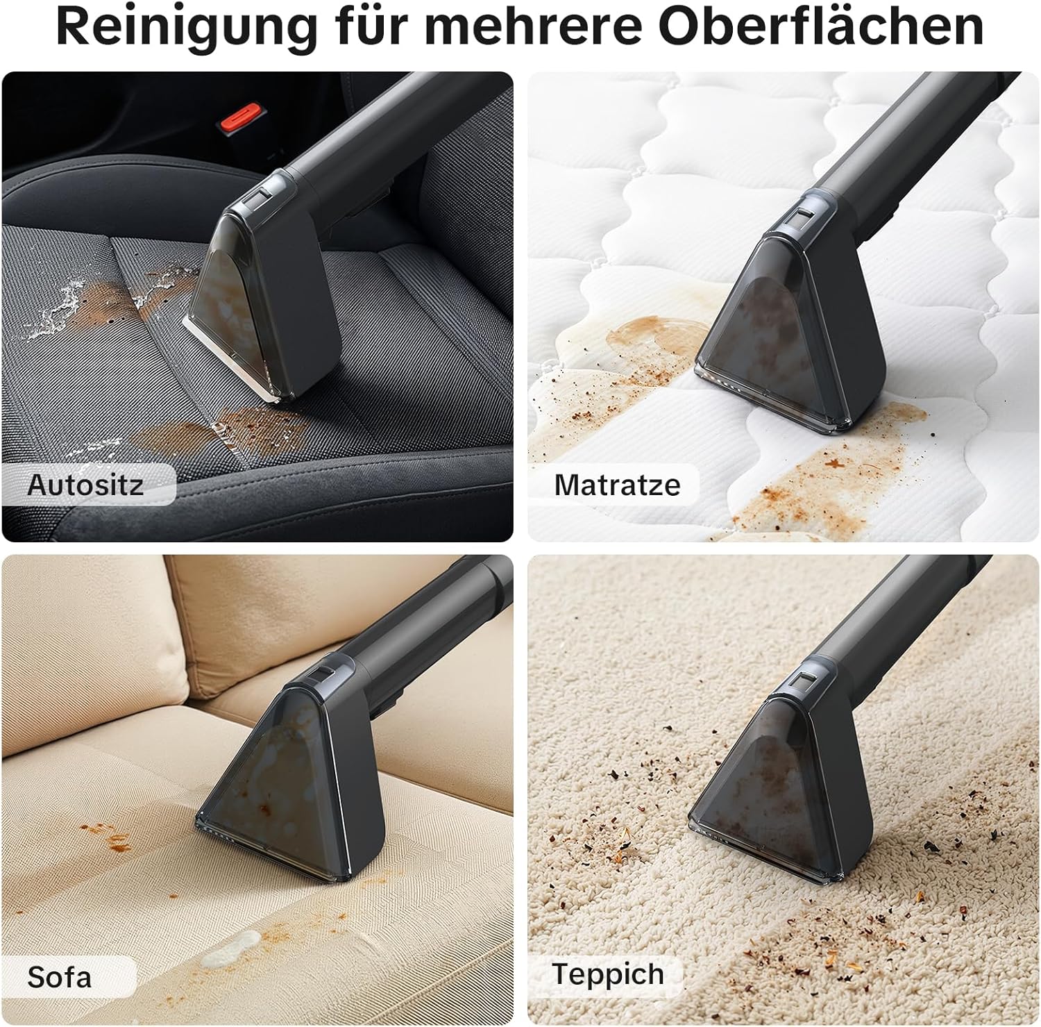 Lubluelu Upholstery cleaner device, 1400 W, 20 kPa, heats water in 10 – Bild 9