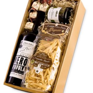Gift Box I Gift Set - Romantic Dinner for Two (Pasta di Gragnano, Red Wine, Pesto, Tartufi) with Italian Delicatessen