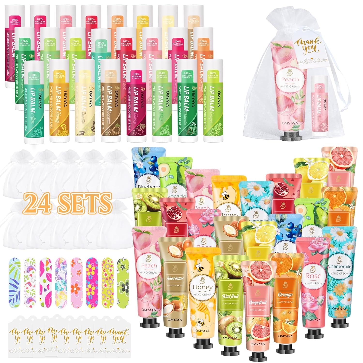 24SETS Hand Cream Gift for Women, Pack of 120 Christmas Gifts