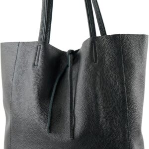 modamoda de T163, Large Italian Shopper Bag Made of Leather, With Inner Pocket