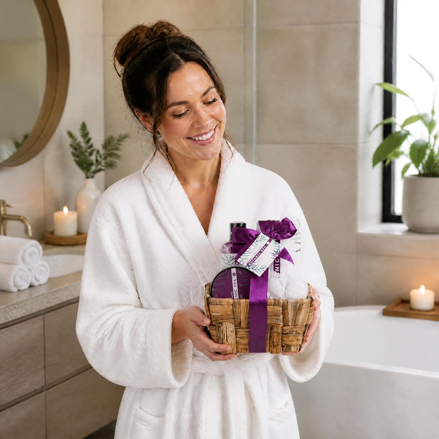 Accentra Botanic Spa Gift Set in Decorative Seagrass Basket - 5-Piece Bath and Shower Set, Best Gift for Birthday, Valentine's Day, etc. – Bild 8