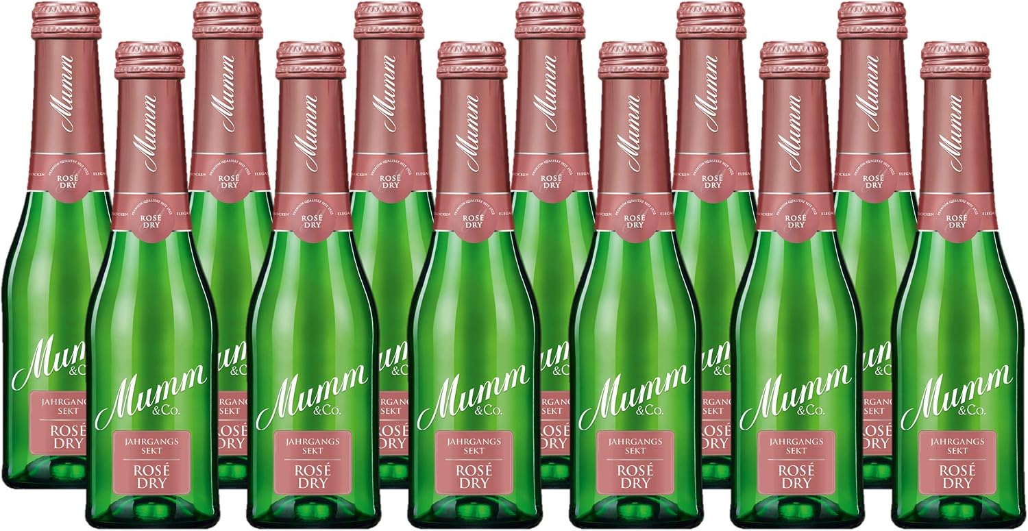 Mumm Mini Rosé Dry Vintage Sparkling Wine 12 x 0.2 L (12 x 0.2 L Rose)