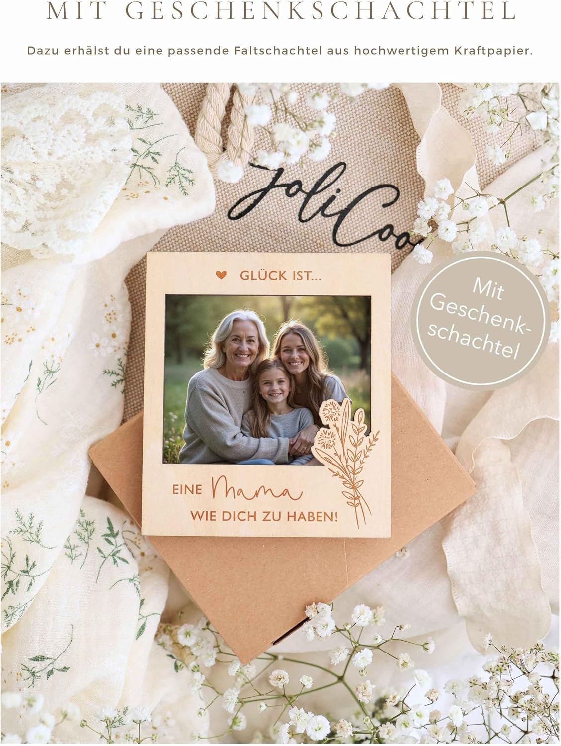 Joli Coon Mama Gift Magnetic Wooden Photo Frame – Bild 7