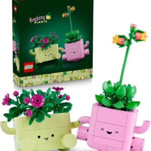 LEGO Botanicals Rocking Plants Set with Artificial Flowers with 2 Artificial Plants and 2 Pastel Flower Pots for Bedroom Decoration – DIY Gift Idea for Girls from 9 Years and Adults – 11506