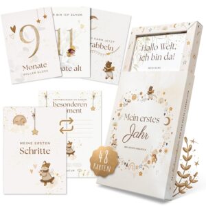 EULENTALER 48 Milestone Cards Baby Scandi | Designed by Educators