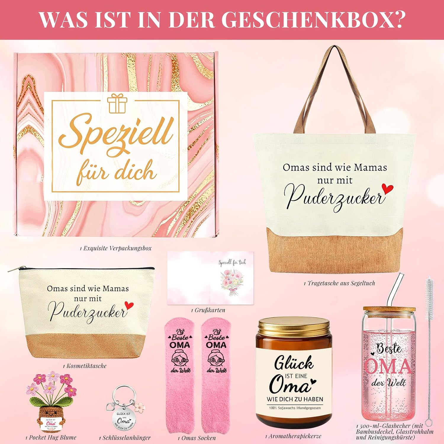 Grandma Gift, Best Grandma Gifts, Gifts for Grandmas from Grandson, Grandma Gift for Birthday, Mother's Day, Grandparents' Day, Christmas, New Year, Thank You, Easter, Encouragement Gift Set – Bild 3
