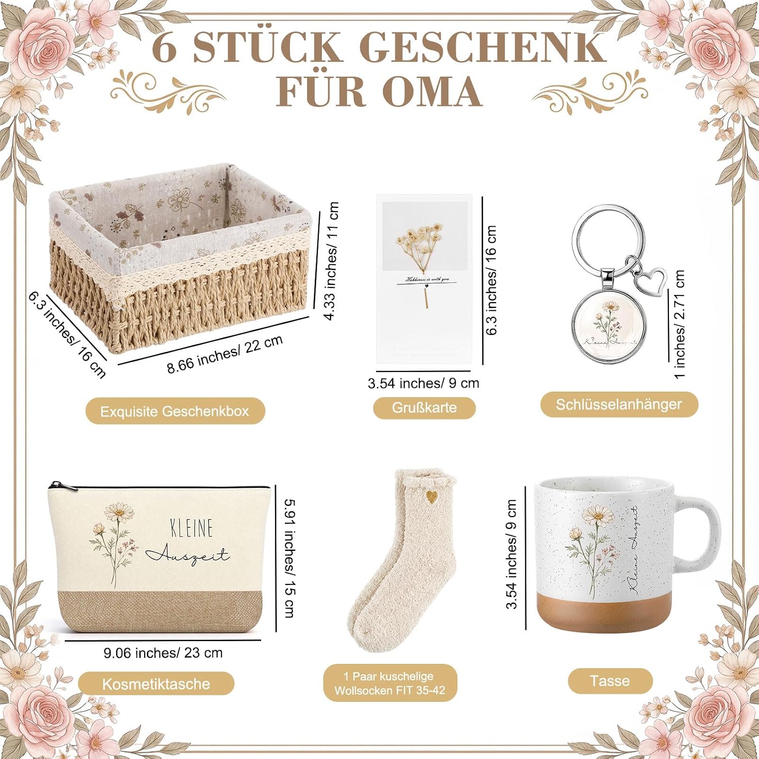 Geiserailie Kleine Auszeit Gift Basket Women Girlfriend Boss Rustic – Bild 3