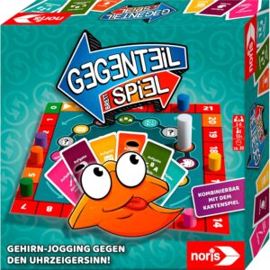 noris Opposite Board Game - Funny Communication and Reaction Game for Families and Friends, Fast Party Game with Crazy Answers, Can be Combined with Opposite Card Game, from 10 Years