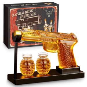 Oaksea – Whisky Carafe – 9 oz Whisky Decanter with 2 oz Shot Glasses – Whiskey Gifts for Men – Father’s Day Gifts for Dad – Anniversary Valentine’s Day Birthday Gifts for Boyfriend Husband