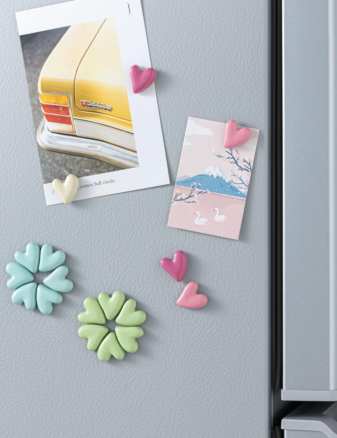 Pack of 20 Colourful Heart Magnets for Fridge & Whiteboard, 3D Strong Decorative Fridge Magnets in Heart Shape for Kitchen, Office, Classroom, Locker, Cute Magnets for Blackboard, Cupboard, for – Bild 4