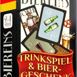 BierEins Funny Beer Card Game & Drinking Game for Adults - Beer Gifts for Men, Gift Set Men, Party Game, Gift Boyfriend, Birthday Gift Man, Beer Gift