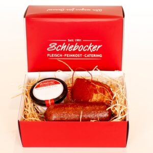 Oberlausitz Sausage Package | Gift Basket Elegant Salami & Smoked Ham in One Piece | Food Basket Meat & Sausage Products with Lard Meat in Glass | Available as a Gift Basket