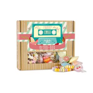 Retro box, great candy mix from your childhood, 94 g sweet joy in a high-quality box, childhood magic and retro classic combined