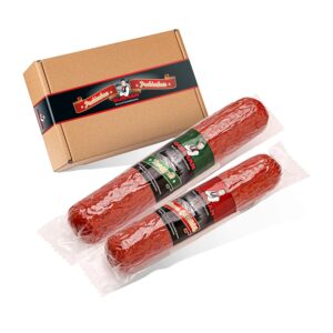 Salami Gift Box Tasting Box 700 g - Sausage Gift Set with 2 Cooking Salami Varieties (Berggold 400 g and Vienna Gold Piece 300 g) - Delicatessen Tasting Package - GURMAN