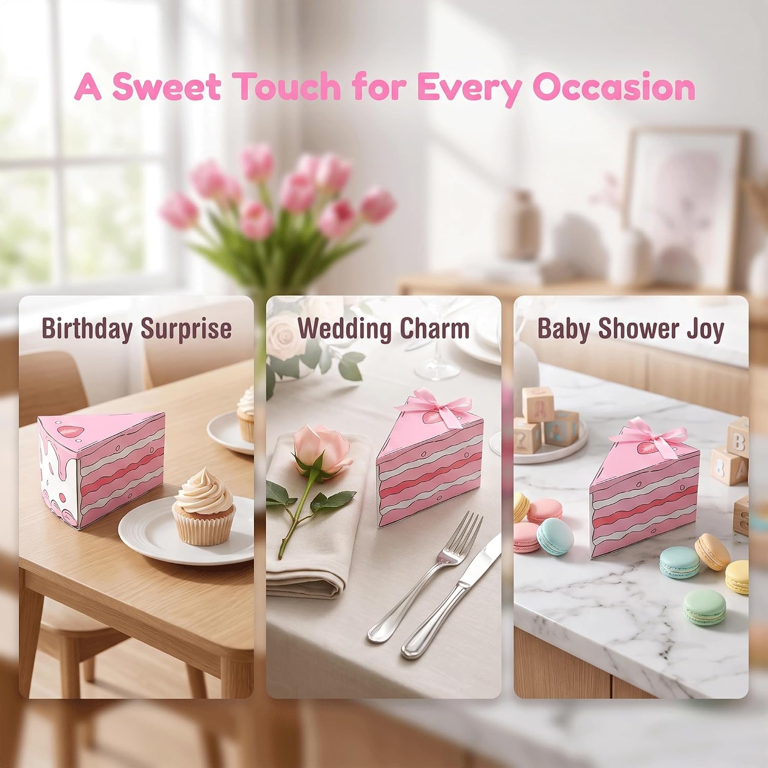 Hayaww 20pcs Triangle Cake Shaped Gift Boxes for Christmas Party – Bild 2