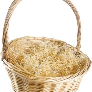Kobolo Wicker Gift Basket with Wood Wool 48 x 41 x 51 cm Beige