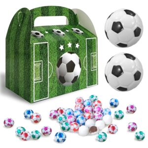 Football Sweets, 40 Chocolate Footballs + 2 Mini Football + Football Gift Box, Chocolate Footballs Made of Milk Chocolate, Mini Sports Balls, Stress Ball, Anti-Stress Ball for Football Party Bags Boys