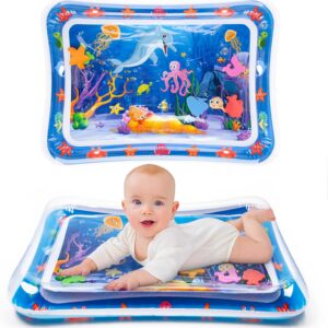 Yeeeasy Tummy Time Water Mat, Water Play Mat for Babies, Cute Baby Toy, Inflatable Tummy Time, Water Play Mat for Infants and Toddlers, 3-12 Months, Promotes Development