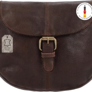 Gusti Leder Umhängetasche Candice | Handgefertigte Ledertasche Damen für Alltag & Freizeit I Elegante Leder Handtasche Damen aus Büffelleder