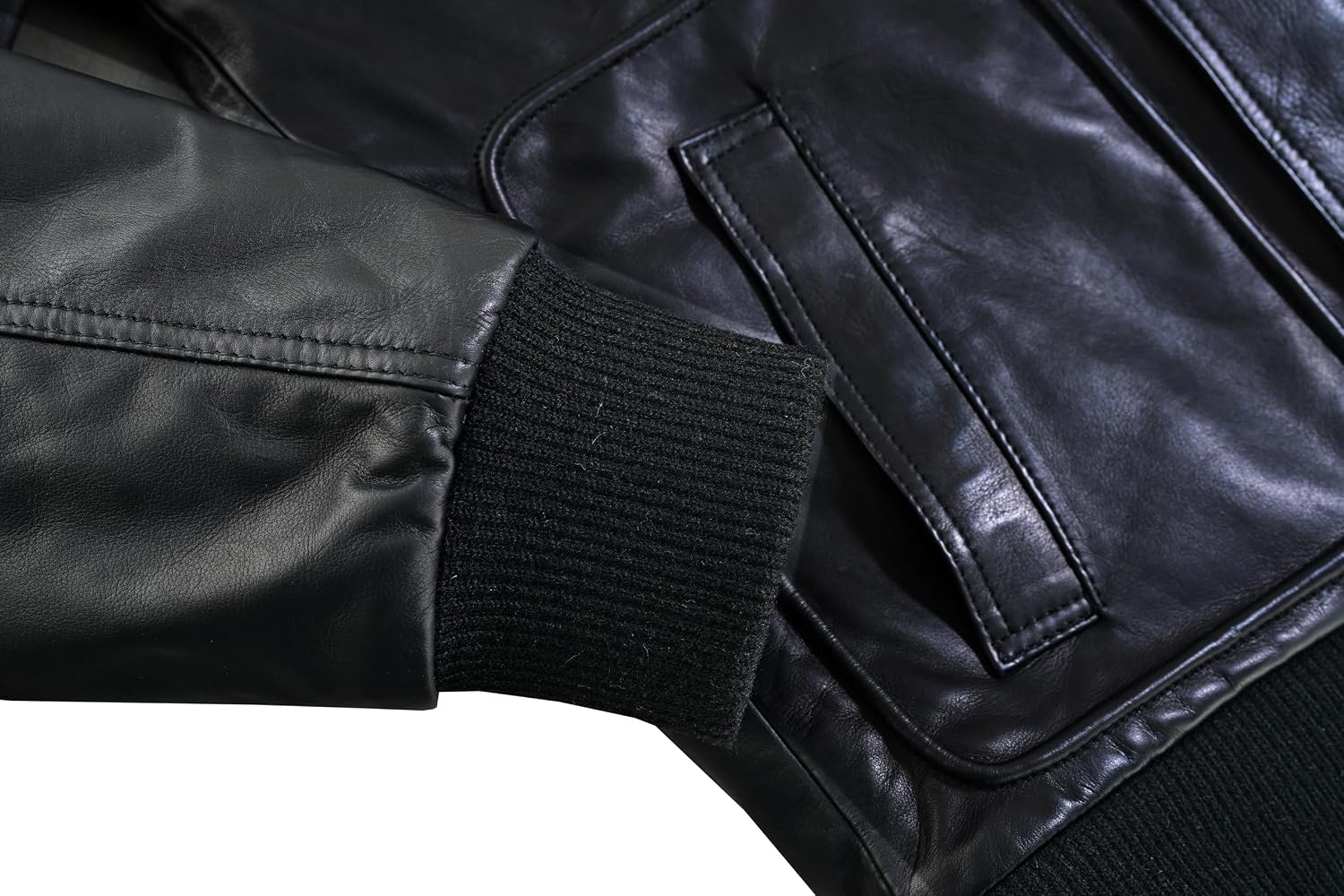 Vance The Leather Company Men's 100% Cowhide Leather Jacket - Genuine Leather Jacket with Removable Fur Collar – Bild 8