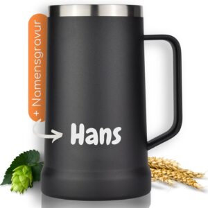 Milu Beer Mug with Engraving 700 ml Personalised – Easter Gifts for Men and Women I Gift Ideas Dad, Mum, Boyfriend, Girlfriend I Gift Ideas for Father’s Day Mother’s Day I Gifts Grandpa & Grandma