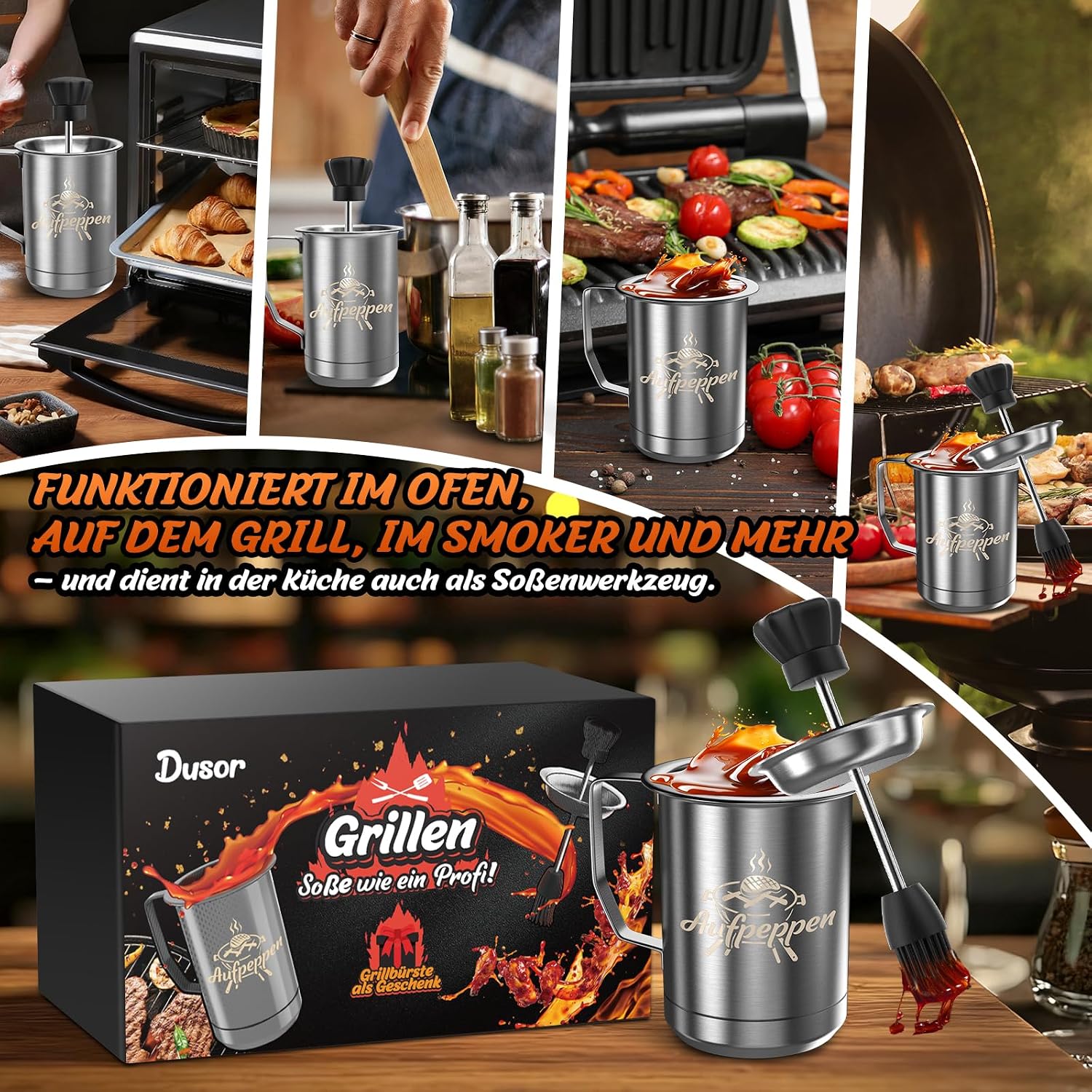 Dusor Gifts for Men Dad, BBQ Grill Brush Tool, Men's Gifts – Bild 7