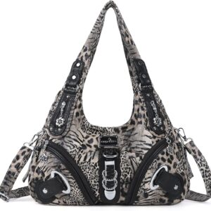 Angel Kiss Women's Shoulder Bag, Hobo Bag, Shoulder Bags, Soft PU Leather with Zip, Handbag, Many Compartments, Great Bag for Women