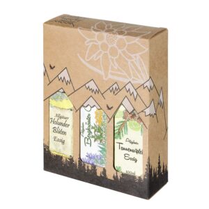 Allgäuer Genuss-Box – Delicatessen Gift Set – 2 x 100 ml Vinegar and 1 x 100 ml Oil – Allgäuer Delikatessen with Gift Packaging as Gift Set