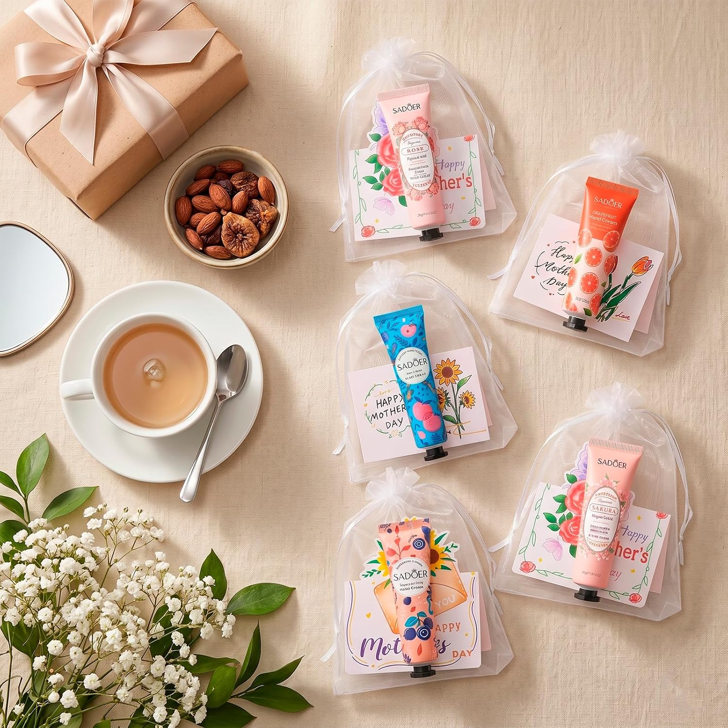 30-Piece Hand Cream Set Mother's Day Gifts for Mum - 10 Fragrances Hand Care with Greeting Cards & Bag - Gifts for Mother's Day & Best Mum Set Women Thank You Package – Bild 8