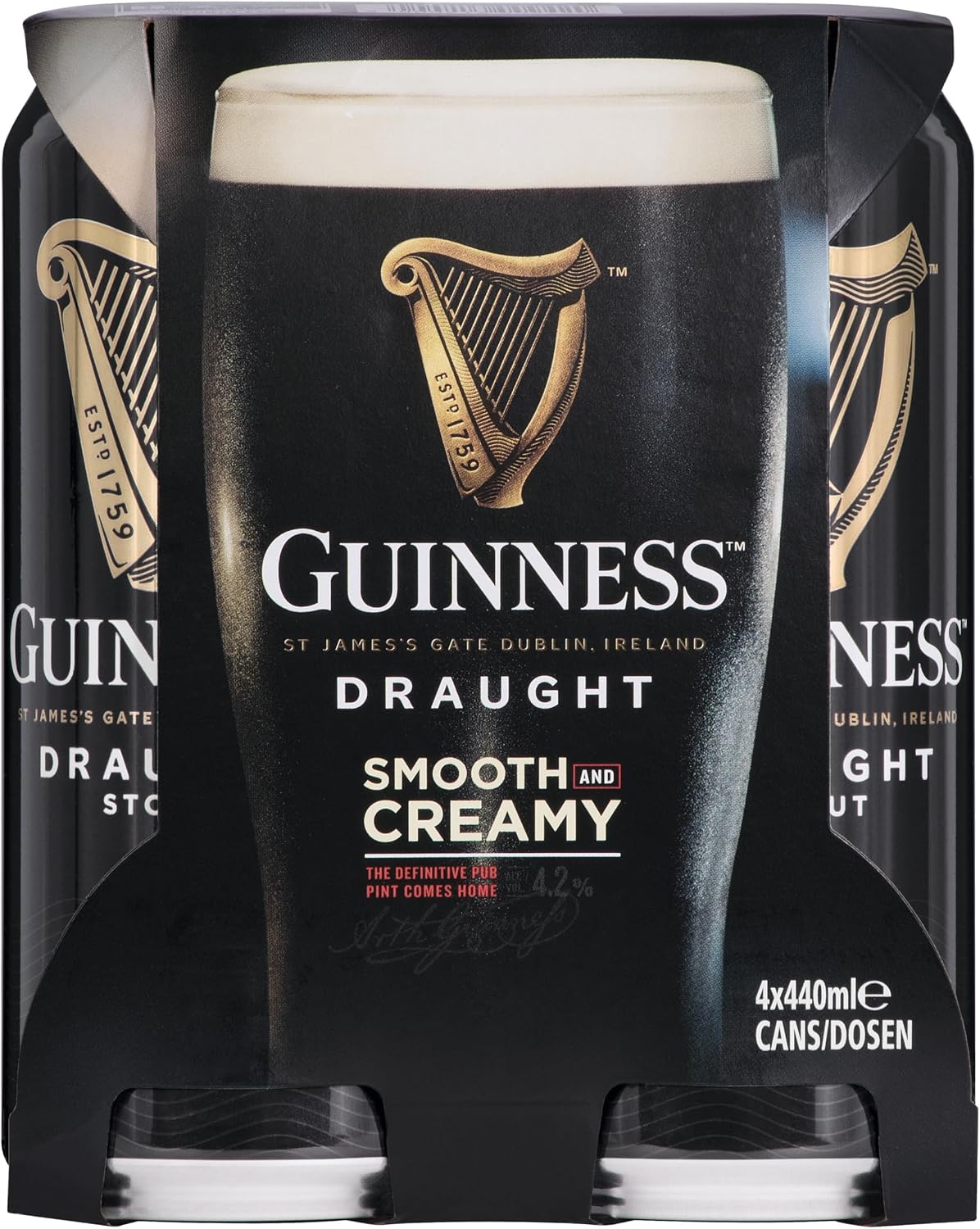 Guinness Draught Disposable 4 x 0.44 L Tin – Bild 5