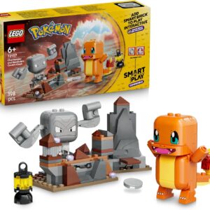 LEGO Pokémon Smart Play: Glumandas and Little Stones Cave Duel - Compatible Interactive Set with 2 Smart Tags and 2 Pokémon Figures - Gift Idea for Children from 6 Years - 72157