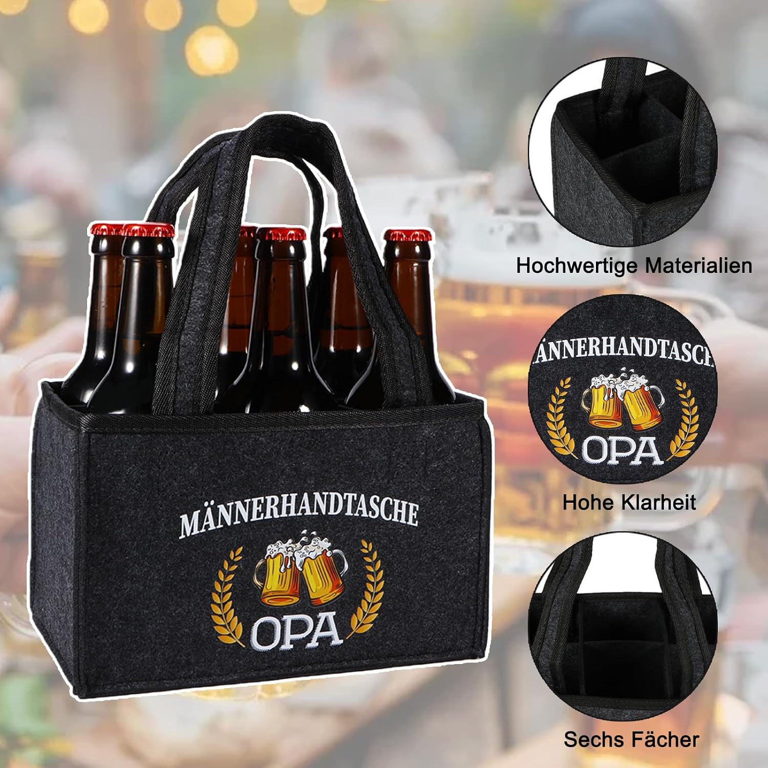 Grandpa Gift, Personalised Birthday Gift, Grandpa Birthday, Funny Father's Day Gift for Men, Grandpa Men's Handbag for Men's Day, Birthday – Bild 7