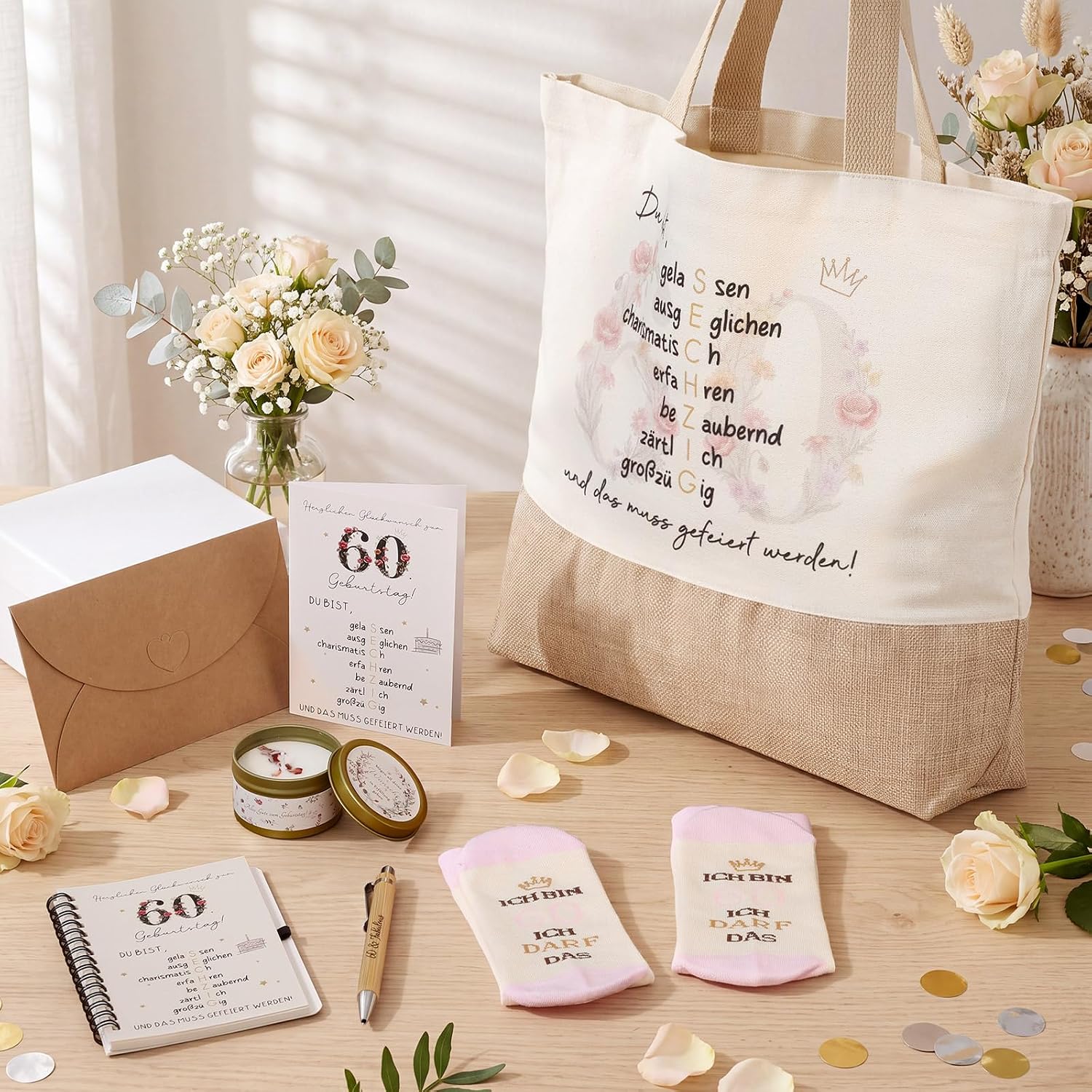 Hestya 60th Birthday Gift for Women with Shopping Bag & Accessories – Bild 6