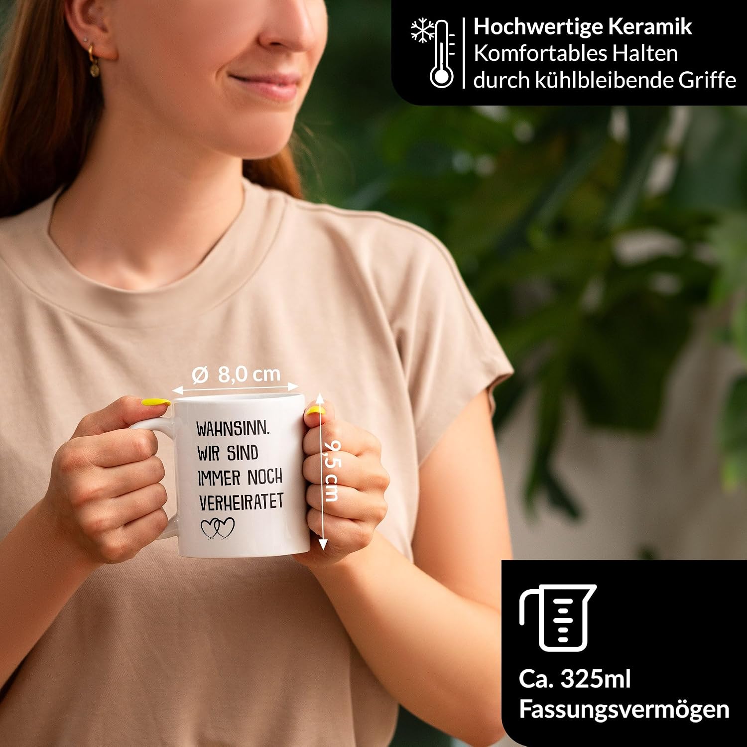 Wedding Anniversary Gift for Women Men Anniversary Him Her Mug Best Wife Husband Silver Golden Wedding Madness – Bild 6