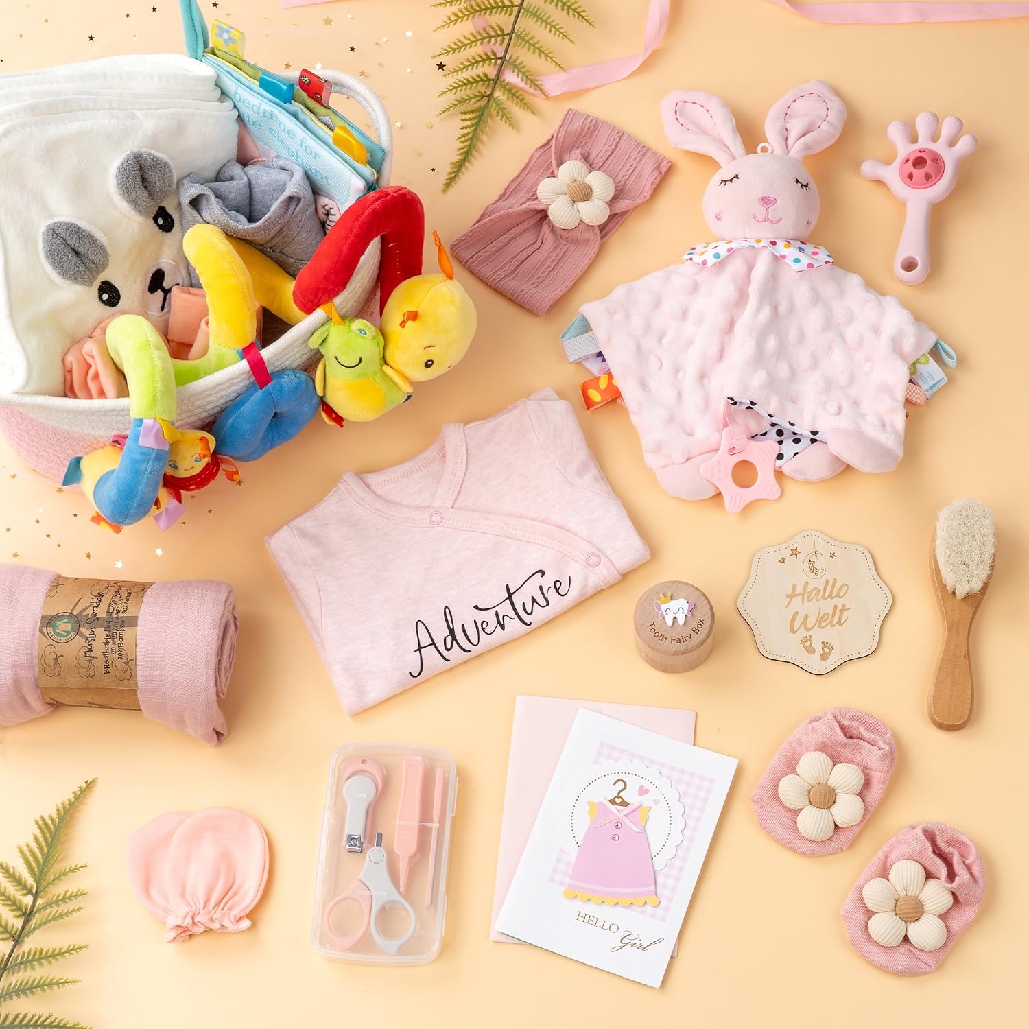 New Born Gift 24 Pieces New Baby Gift Pink – Bild 6
