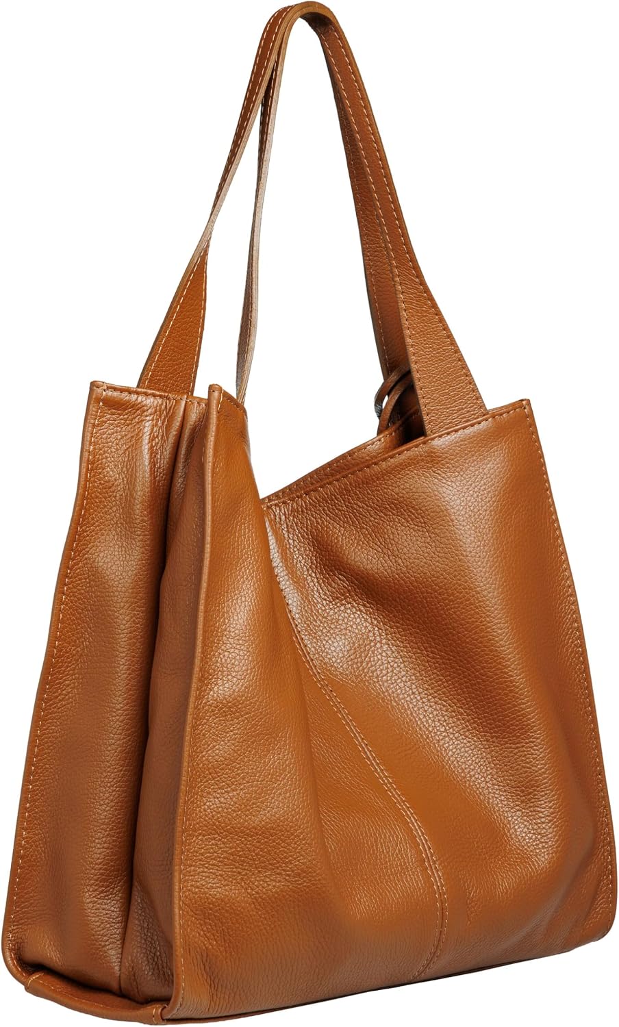 Caspar Large Women's Leather Shoulder Bag XL Shopper with Practical Interior Compartments - Premium Line - Model No.832 - Made in Italy – Bild 4