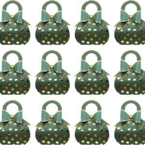 Wedding Gift Box 50 Pieces Gift Box Guest Gift Cardboard Small Candy Boxes Bonboniere Box Favours Box for Table Decoration, Wedding, Christening Party, Birthday (Green)