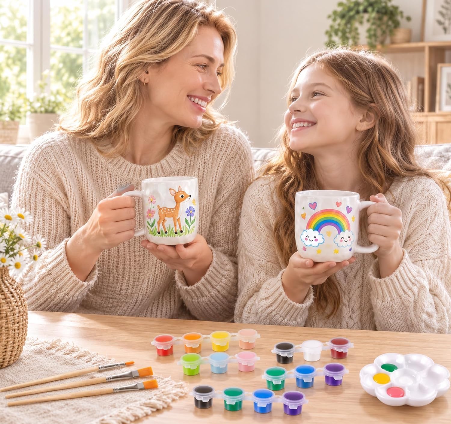 Ceramic Painting Set, 2 x Cups for Painting Set with 12 Colours (380 mm) – Bild 7